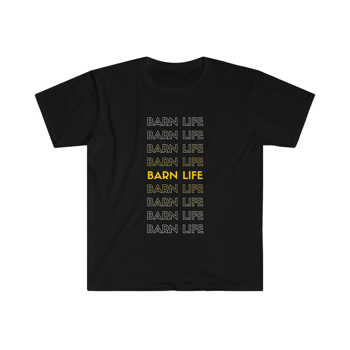 Barn Life Electric Yellow Retro - Unisex T-Shirt
