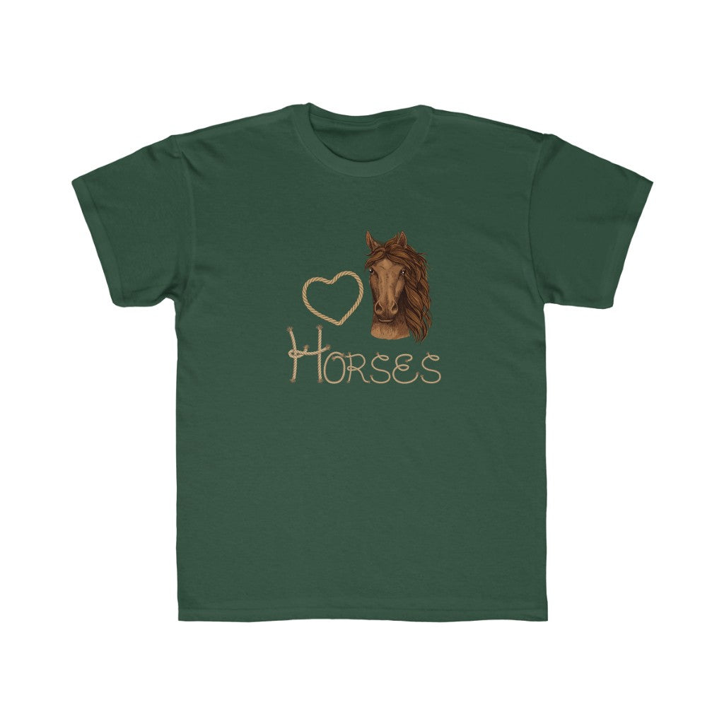 Loving Horses in the Wild West - Kids Regular Fit Tee