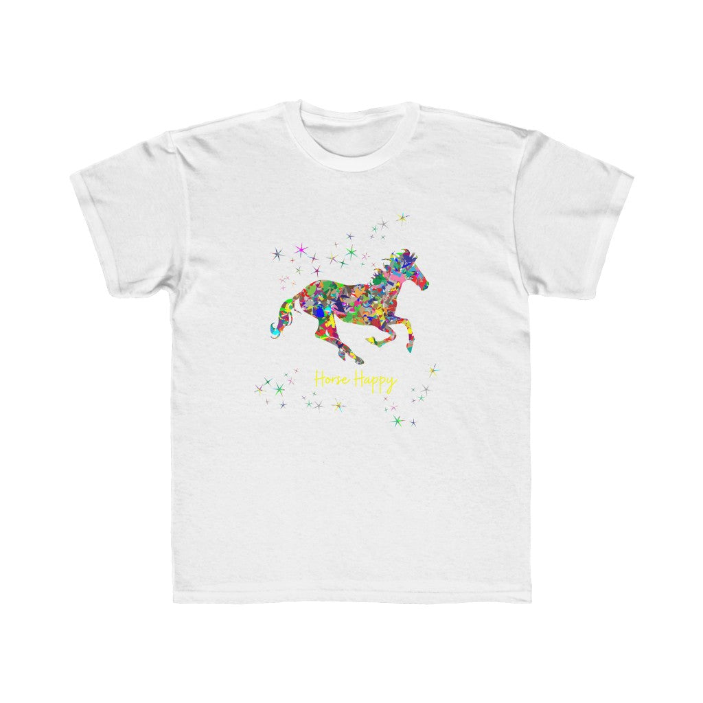 Colorful Horse Happy - Kids Regular Fit Tee