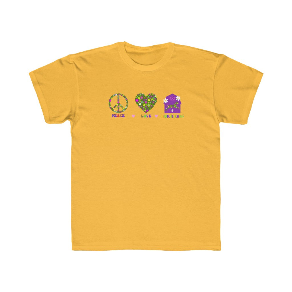 Peace Love and Horsiness - Kids Regular Fit Tee