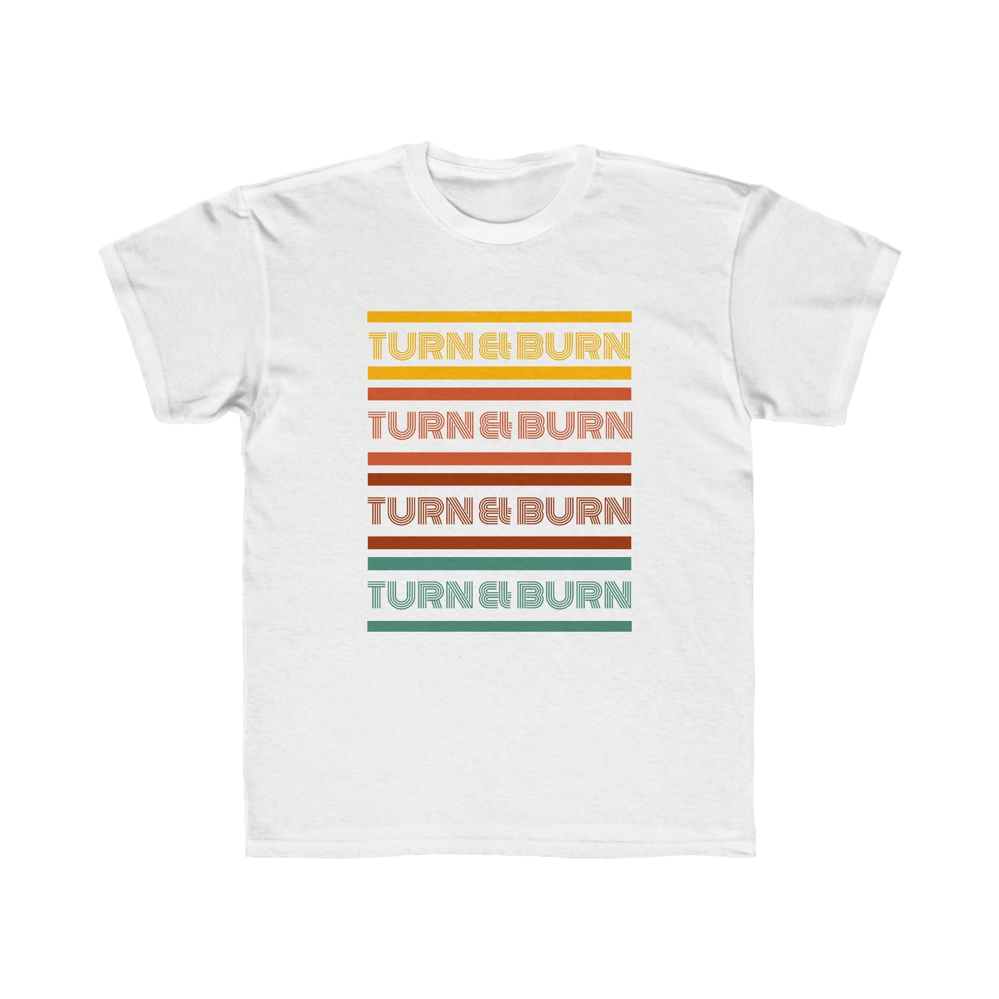 Colorful Retro Turn and Burn - Kids Horse Tee