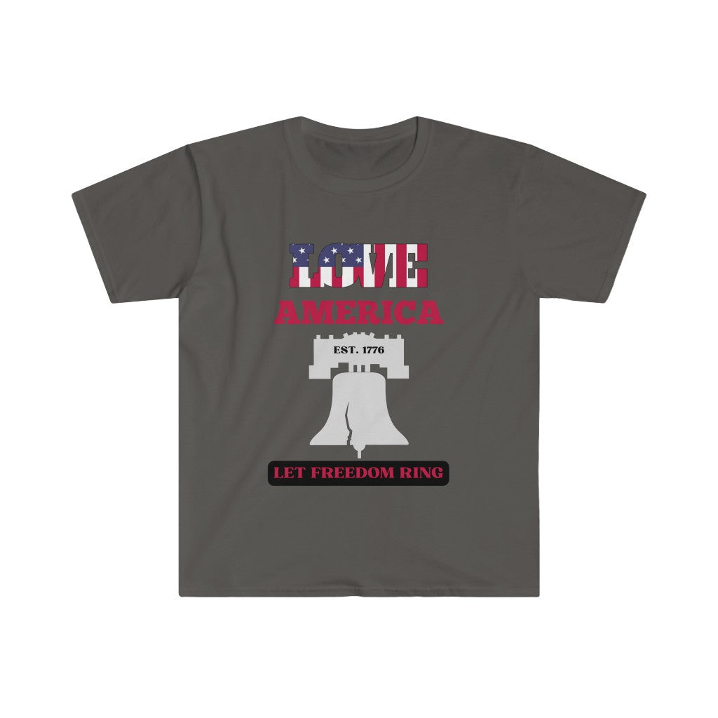Love America Liberty Bell - Unisex Softstyle T-Shirt
