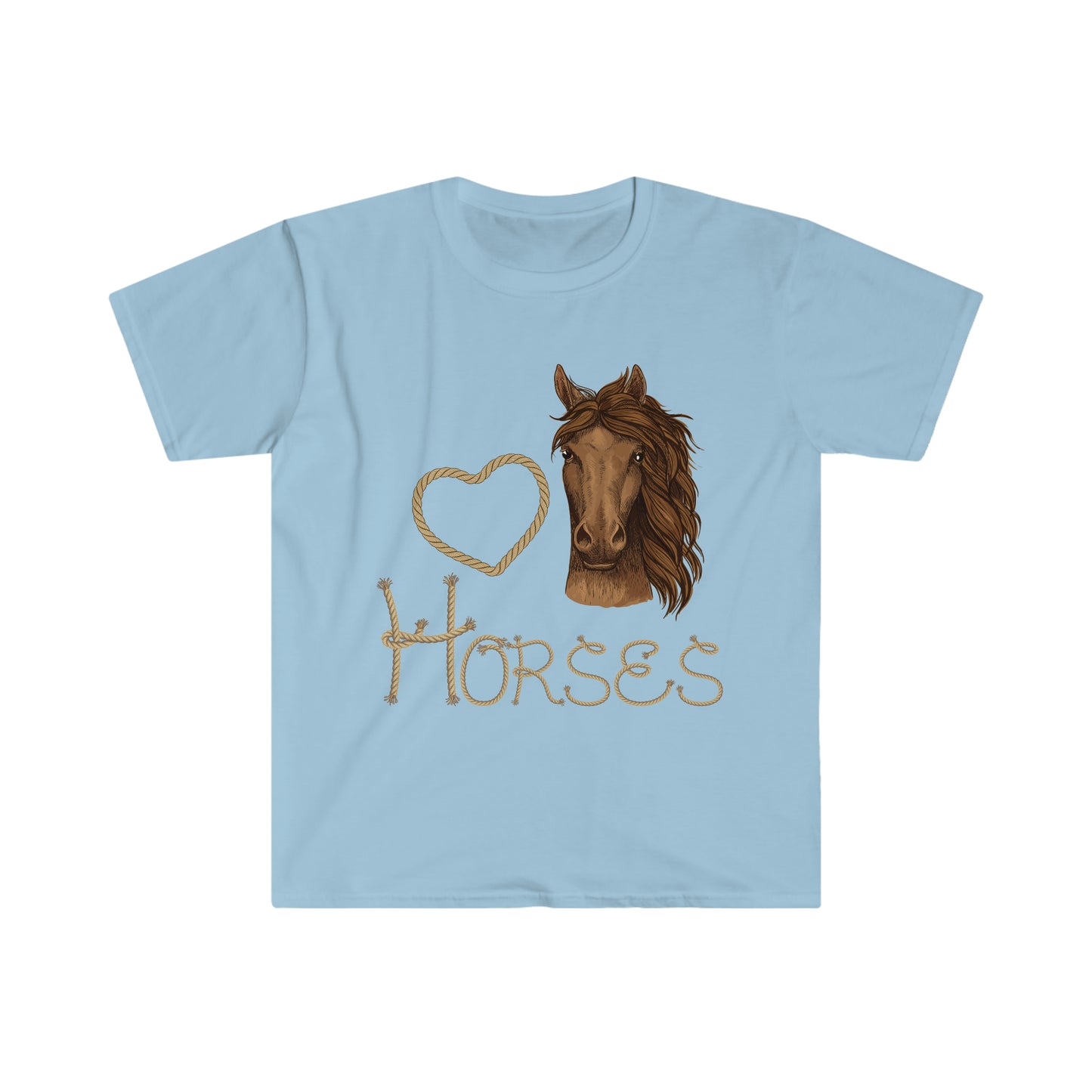 Loving Horses in the Wild West - Unisex Softstyle Tee